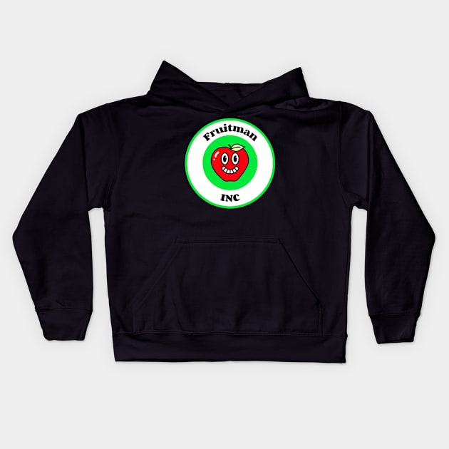 Fruitman INC Apple Kids Hoodie by KaPowTees